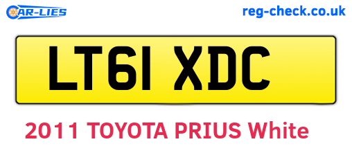 LT61XDC are the vehicle registration plates.