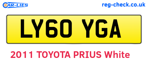 LY60YGA are the vehicle registration plates.