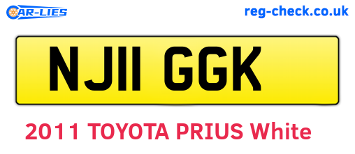 NJ11GGK are the vehicle registration plates.