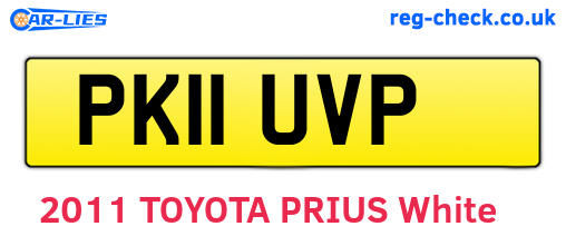 PK11UVP are the vehicle registration plates.