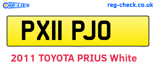 PX11PJO are the vehicle registration plates.