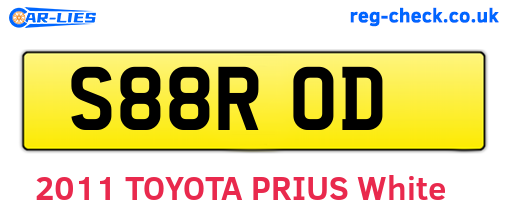 S88ROD are the vehicle registration plates.