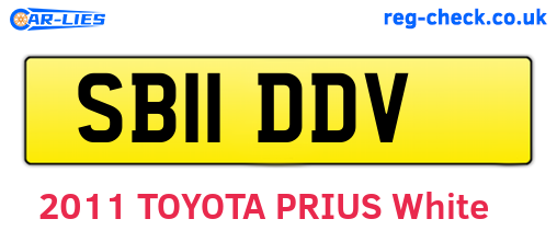 SB11DDV are the vehicle registration plates.