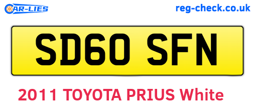 SD60SFN are the vehicle registration plates.