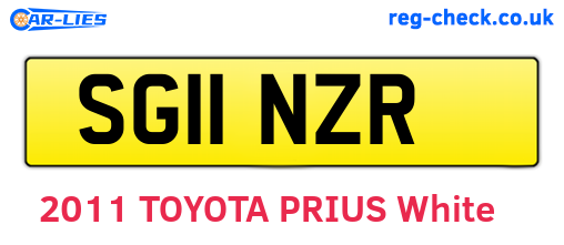 SG11NZR are the vehicle registration plates.