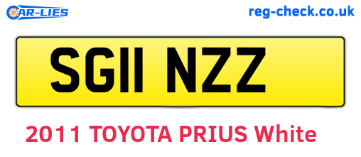 SG11NZZ are the vehicle registration plates.