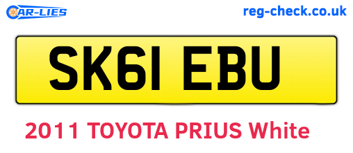 SK61EBU are the vehicle registration plates.