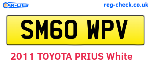 SM60WPV are the vehicle registration plates.