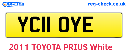 YC11OYE are the vehicle registration plates.
