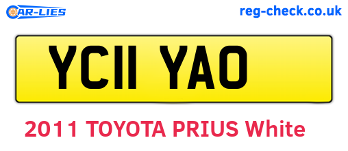 YC11YAO are the vehicle registration plates.