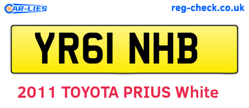 YR61NHB are the vehicle registration plates.