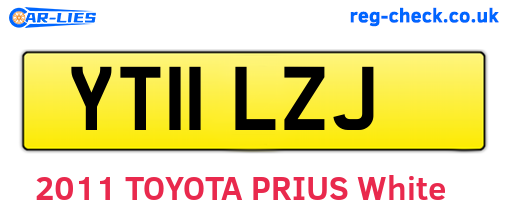 YT11LZJ are the vehicle registration plates.