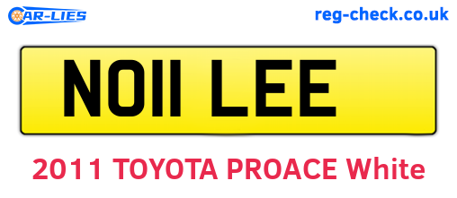 NO11LEE are the vehicle registration plates.