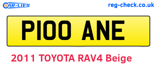 P100ANE are the vehicle registration plates.