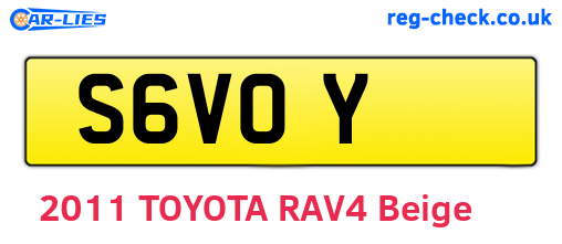 S6VOY are the vehicle registration plates.