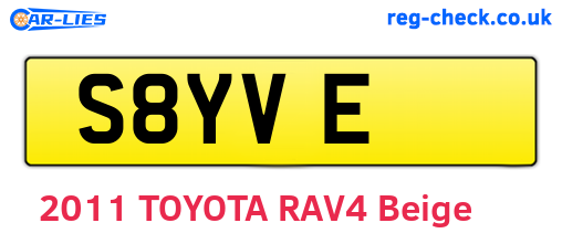 S8YVE are the vehicle registration plates.
