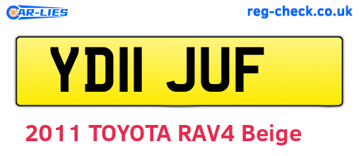 YD11JUF are the vehicle registration plates.