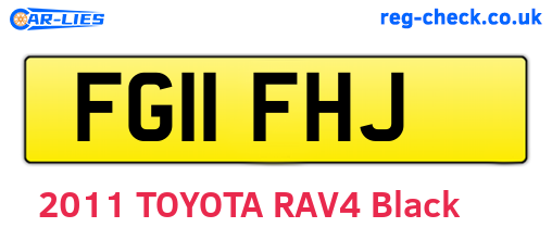 FG11FHJ are the vehicle registration plates.