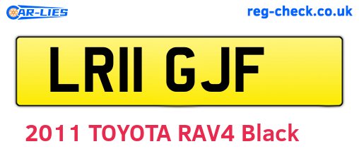 LR11GJF are the vehicle registration plates.