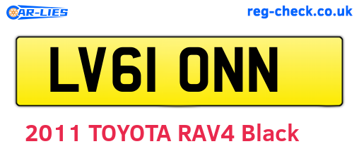 LV61ONN are the vehicle registration plates.