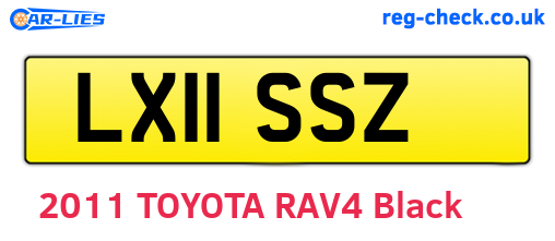 LX11SSZ are the vehicle registration plates.