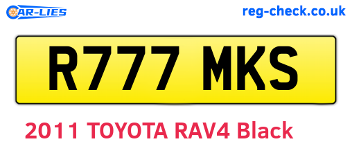 R777MKS are the vehicle registration plates.