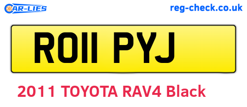 RO11PYJ are the vehicle registration plates.