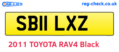 SB11LXZ are the vehicle registration plates.