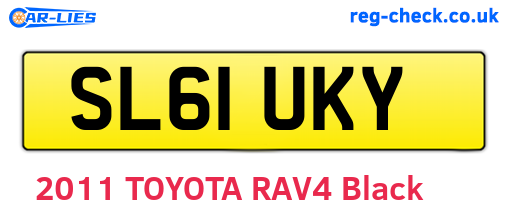 SL61UKY are the vehicle registration plates.