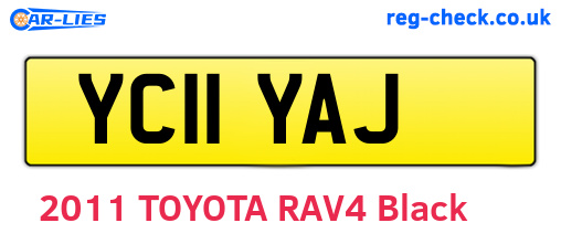 YC11YAJ are the vehicle registration plates.