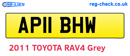 AP11BHW are the vehicle registration plates.