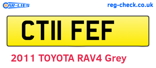 CT11FEF are the vehicle registration plates.