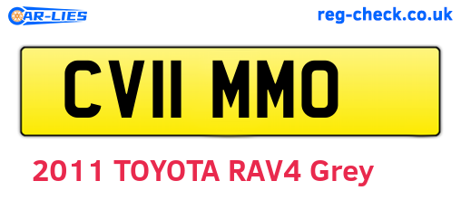 CV11MMO are the vehicle registration plates.