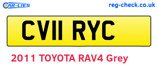 CV11RYC are the vehicle registration plates.