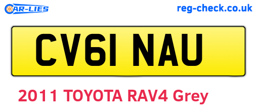 CV61NAU are the vehicle registration plates.