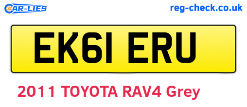 EK61ERU are the vehicle registration plates.