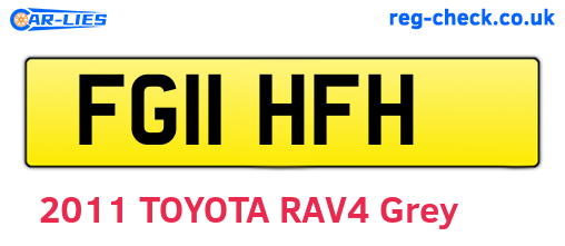 FG11HFH are the vehicle registration plates.