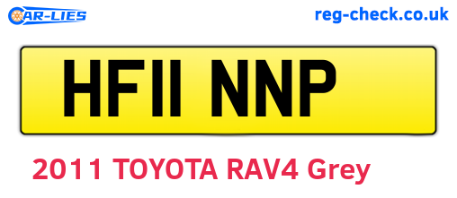HF11NNP are the vehicle registration plates.