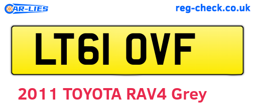LT61OVF are the vehicle registration plates.