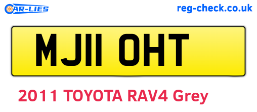 MJ11OHT are the vehicle registration plates.
