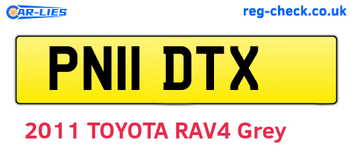 PN11DTX are the vehicle registration plates.