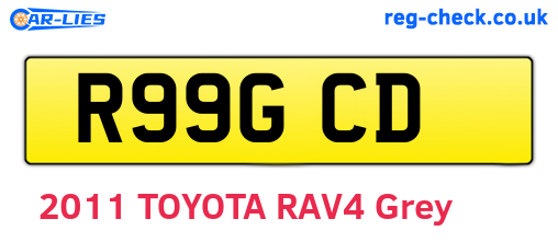 R99GCD are the vehicle registration plates.