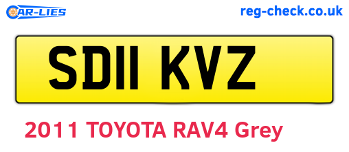 SD11KVZ are the vehicle registration plates.