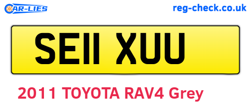 SE11XUU are the vehicle registration plates.
