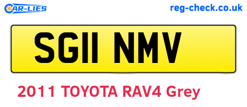 SG11NMV are the vehicle registration plates.