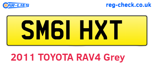 SM61HXT are the vehicle registration plates.