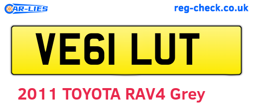VE61LUT are the vehicle registration plates.