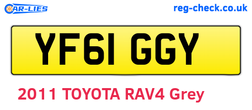 YF61GGY are the vehicle registration plates.