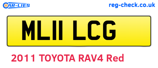 ML11LCG are the vehicle registration plates.