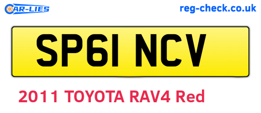 SP61NCV are the vehicle registration plates.